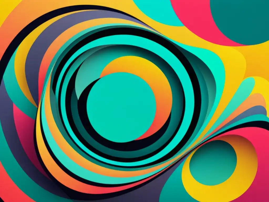 Patrón digital dinámico y vibrante: arte hipnótico Arte generativo con algoritmos en una composición digital vibrante y dinámica, evocando movimiento y energía