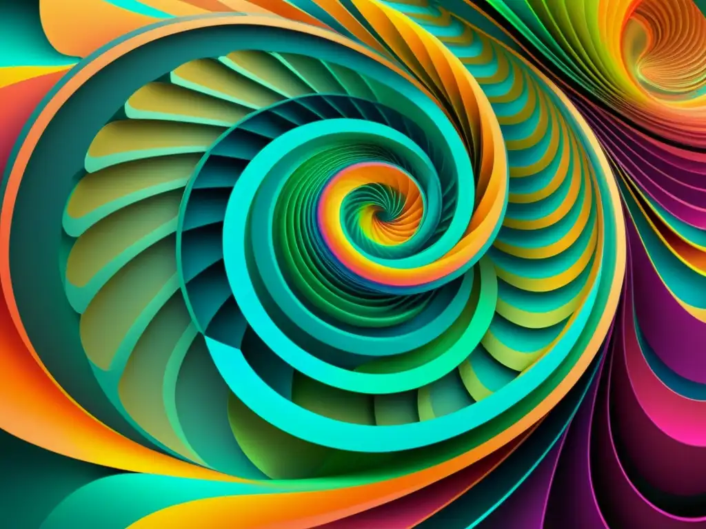 Arte digital hipnótico: patrones vibrantes y detallados Arte generativo de algoritmos en la era digital: Intrincado diseño de patrones en vibrante paleta de colores