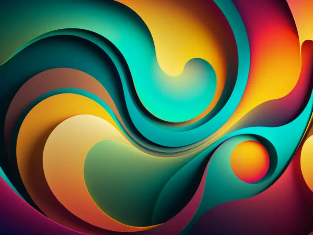 Arte digital abstracto: vibrantes patrones en movimiento Arte generativo de algoritmos: una obra digital abstracta que fusiona formas geométricas con patrones de colores vibrantes y dinámicos