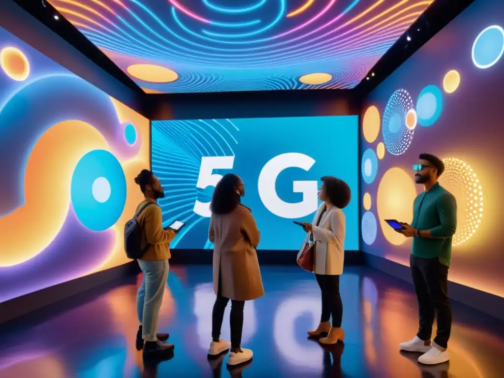 Artistas colaboran en instalación de arte digital inmersiva con impacto del 5G en creatividad