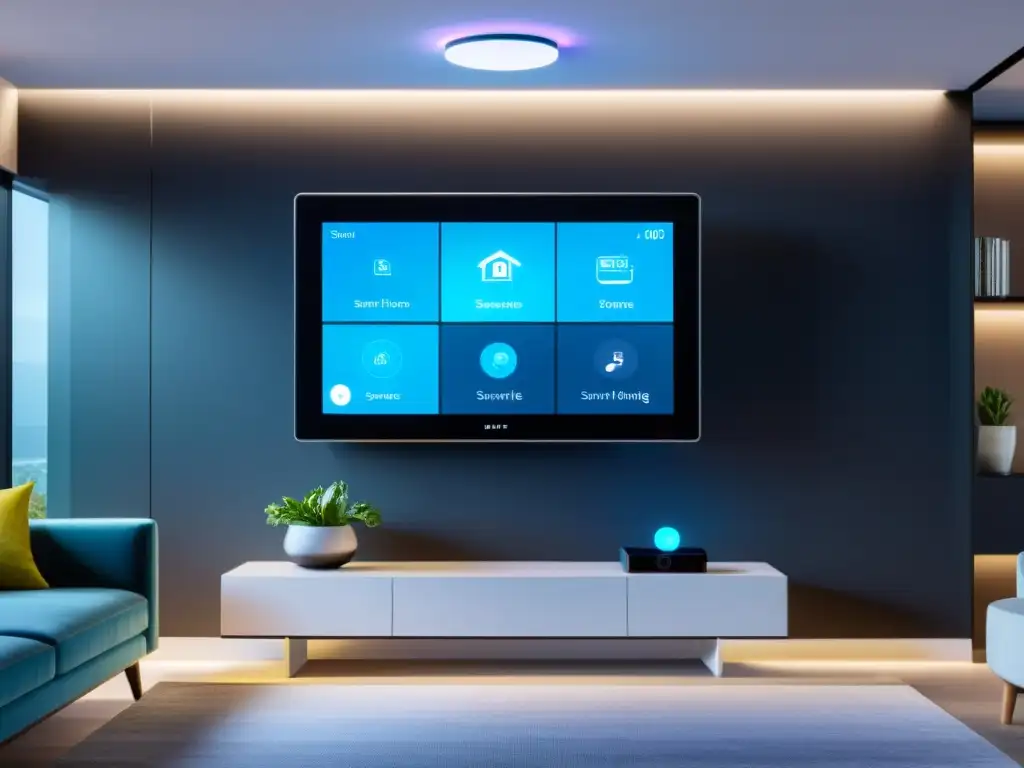 Asistencia domiciliaria con IoT: Moderno hogar inteligente con dispositivos integrados para cuidado y comodidad futurista