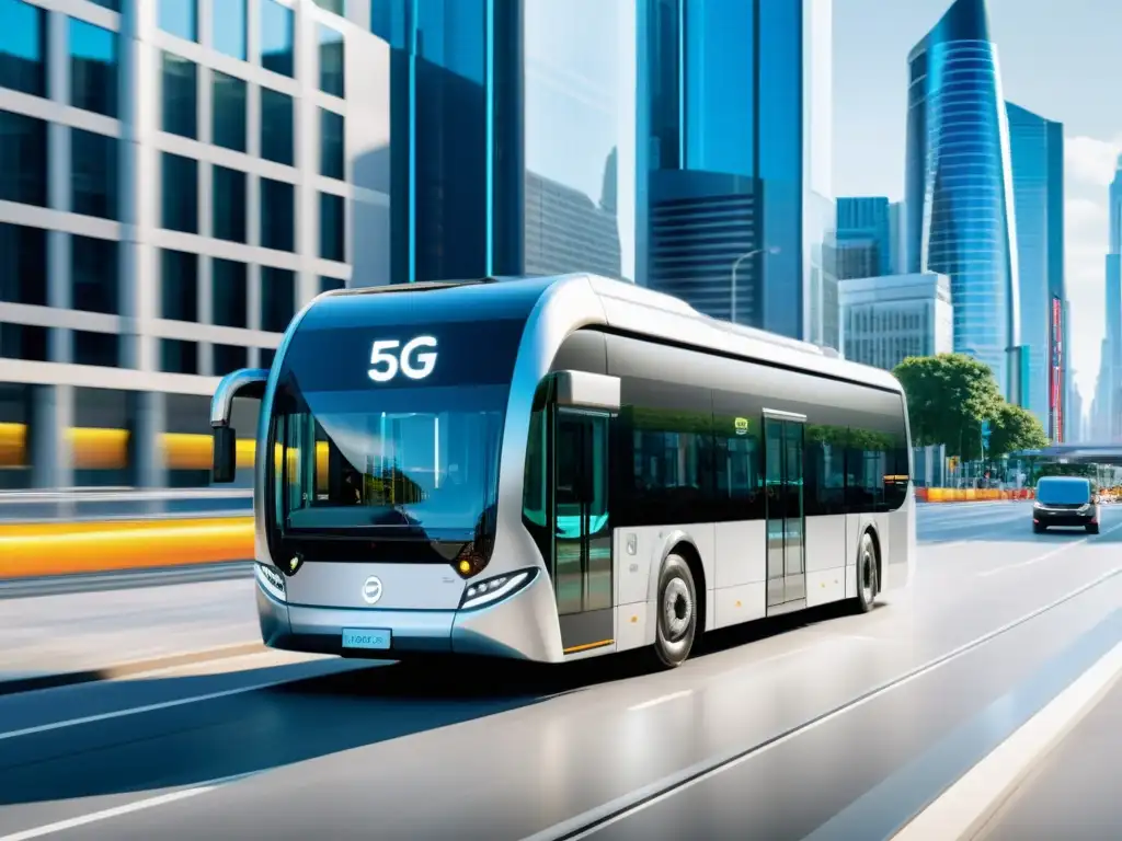 Avanza el autobús del futuro con 5G, integrando la tecnología en la ciudad moderna