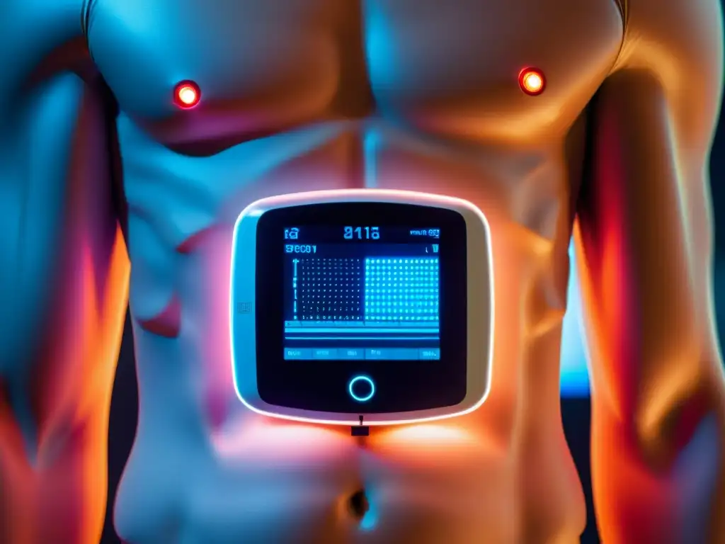 Avances del IoT en reproducción asistida: Monitor de fertilidad de diseño moderno muestra datos en pantalla de alta resolución en entorno futurista