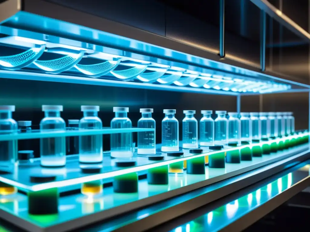 Avanzada conservación genética mediante biotecnología en laboratorio futurista