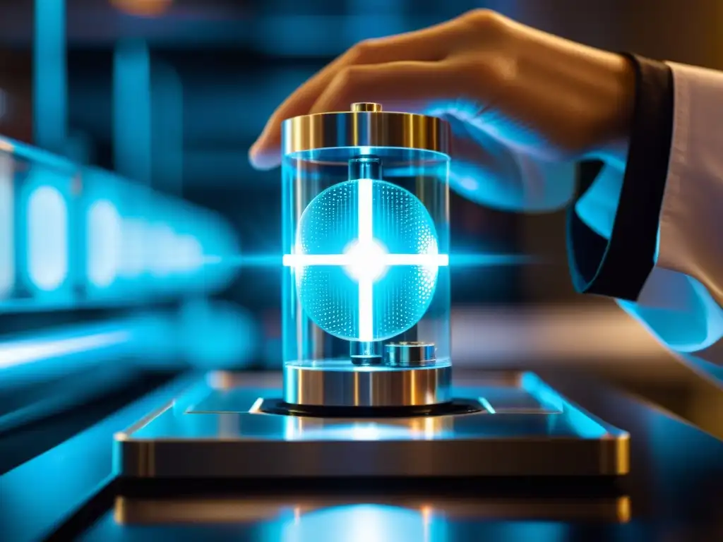 Revolution de las baterías nanotecnológicas: imagen detallada de una batería transparente con componentes nanoescala y núcleo energético futurista brillante, rodeada de carcasa metálica con patrones de circuitos