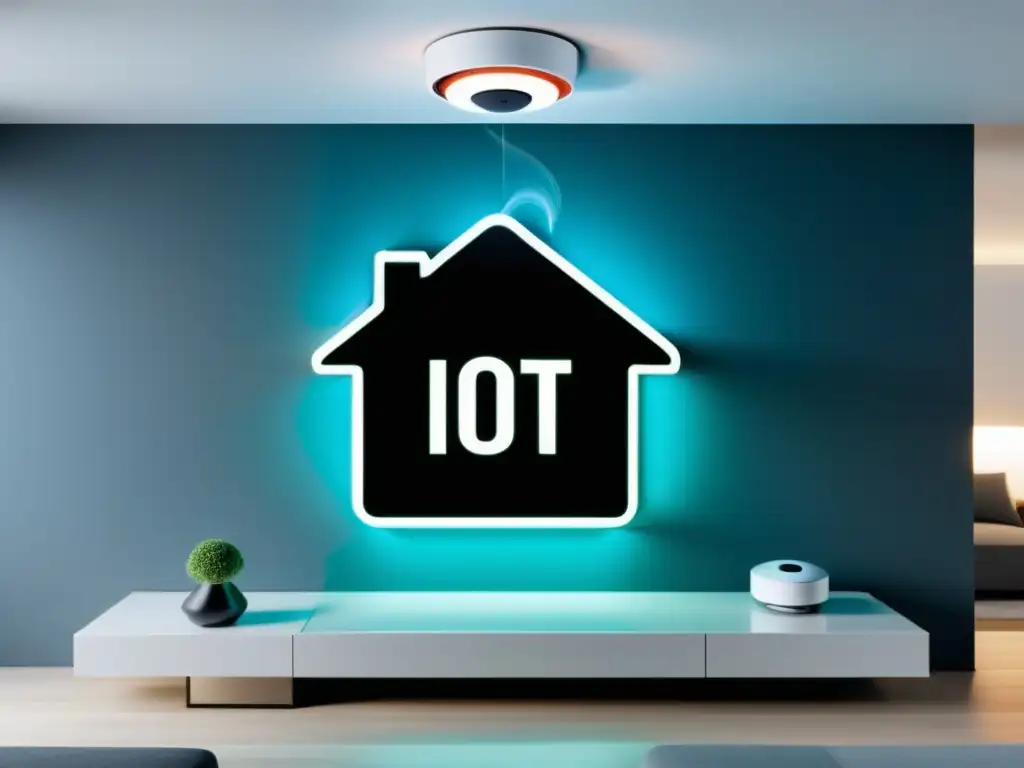 Una casa inteligente moderna con dispositivos IoT para la prevención de desastres