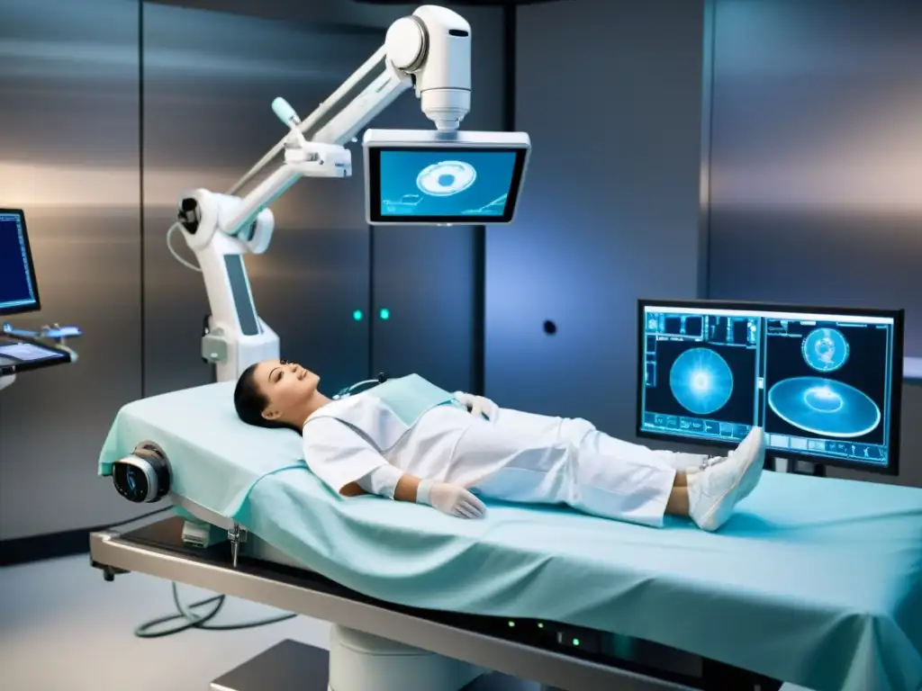 Colaboración humano-robot en automatización: Robótico brazo asistiendo a médico en cirugía delicada, con precisión y cuidado evidentes en cada movimiento