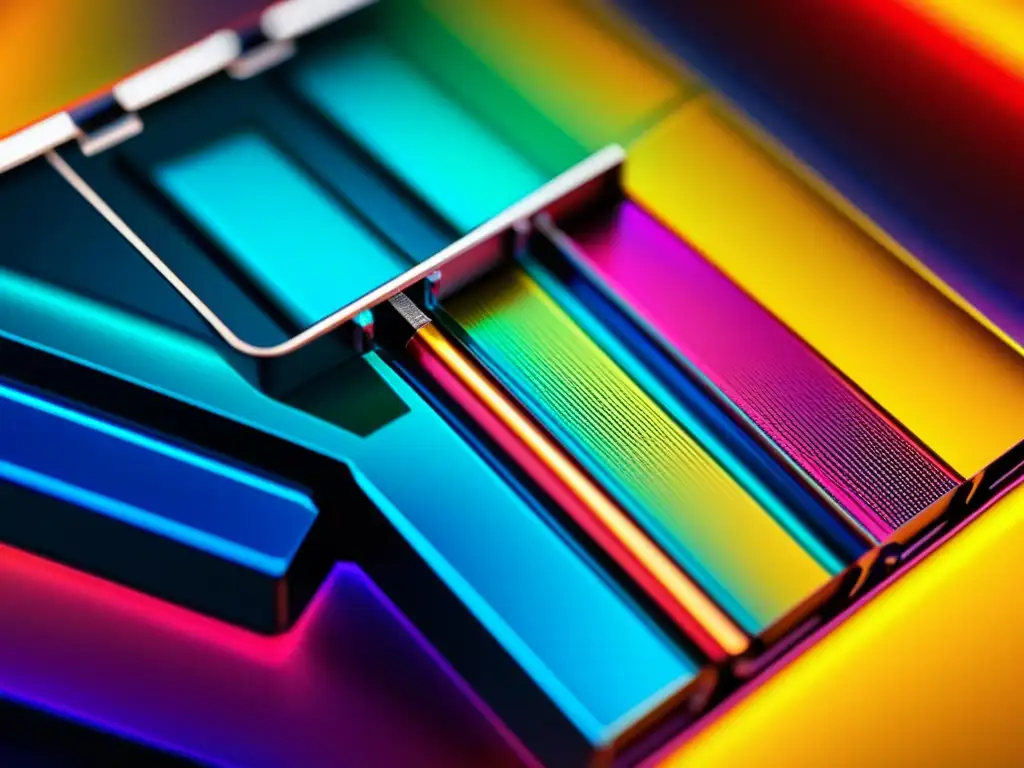 Detalle de revolucionaria batería nanotecnológica, con estructura de nanotubos y grafeno