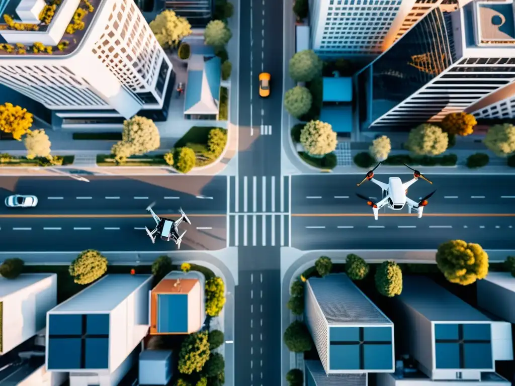 Drones capturan la vida urbana moderna, integrando tecnologías emergentes y generando preguntas sobre privacidad y vigilancia