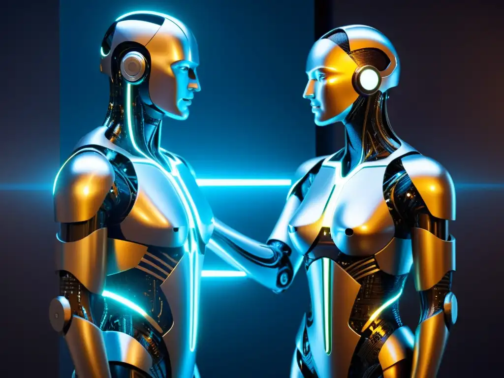 Una escultura futurista creada por la colaboración entre humanos y la inteligencia artificial, desafiando la autoría en IA