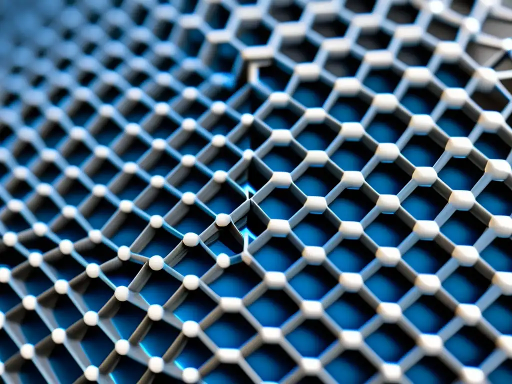 Una estructura de grafeno muestra la increíble disposición hexagonal de átomos de carbono