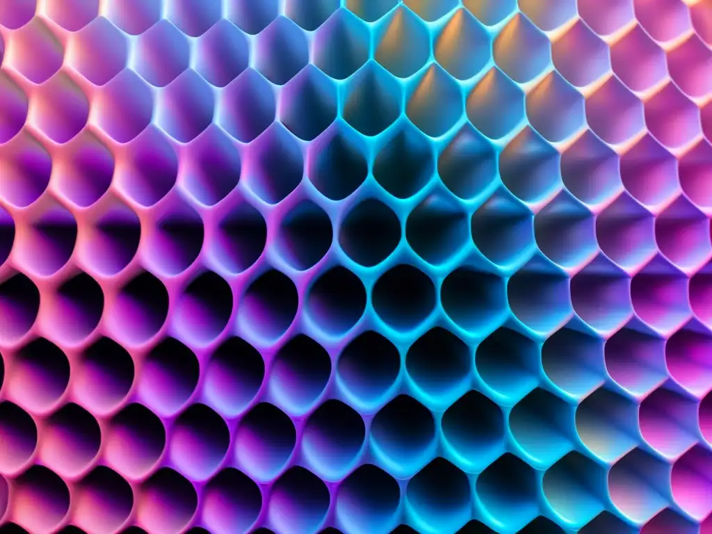 Una estructura de nanomateriales termoeléctricos eficientes, detallada y sofisticada, con una paleta de colores metálicos