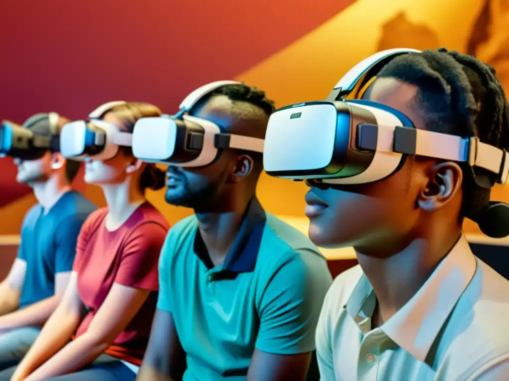 Estudiantes exploran civilización antigua en viajes virtuales educativos en realidad virtual