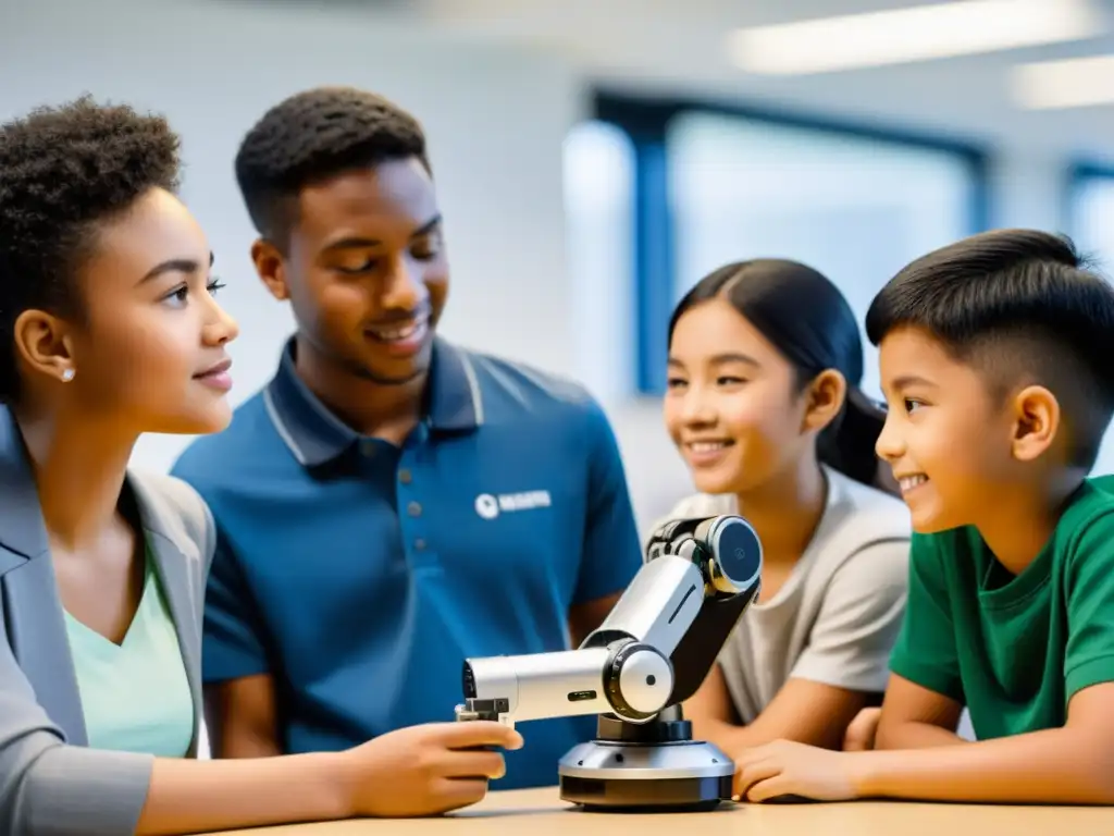 Estudiantes participan en emocionante lección de robótica, impacto robótica educación horizonte pedagógico