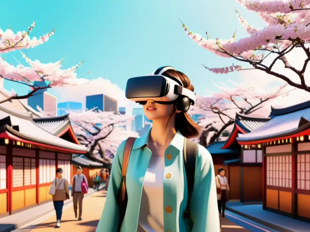 Estudiantes de idiomas exploran una calle japonesa en realidad virtual para aprender idiomas