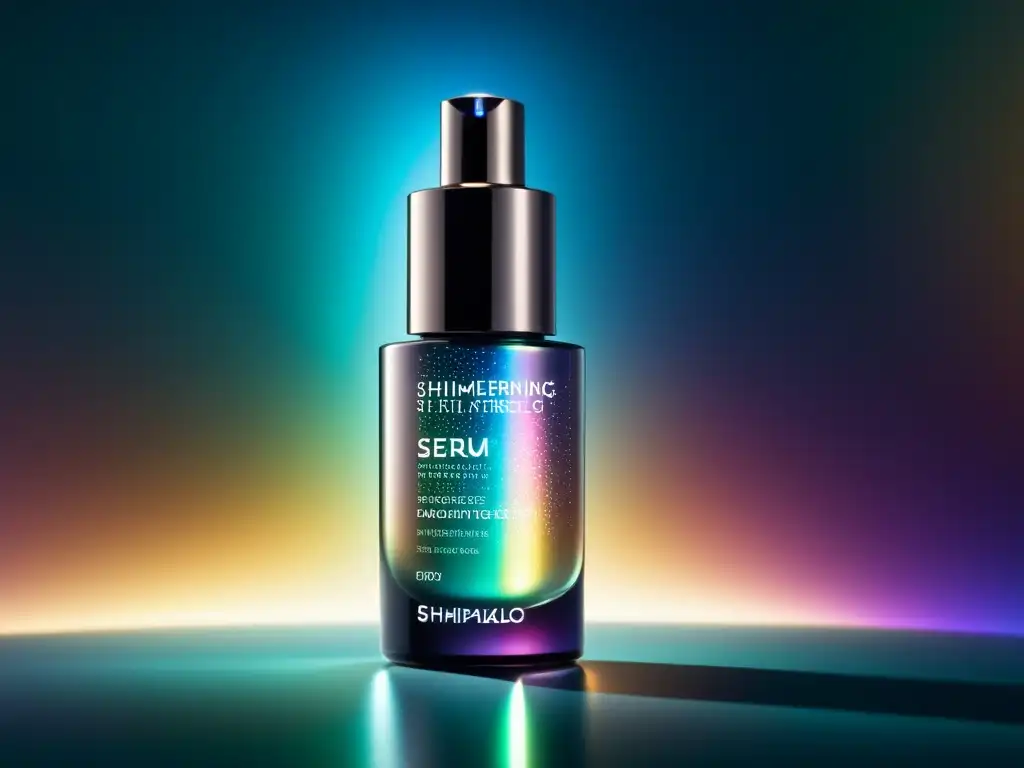 Imagen impactante de suero cosmético con nanotecnología