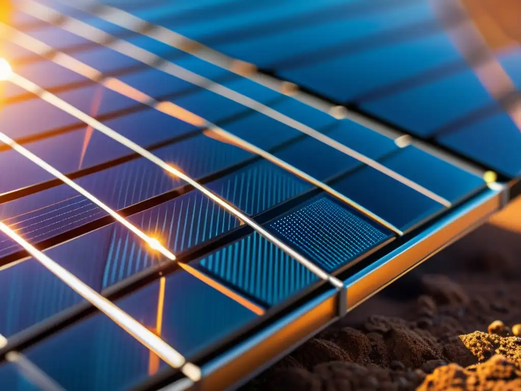 'Innovadores paneles solares con avances nanotecnológicos en diseño futurista