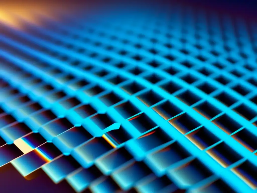 Nanoestructuras termoeléctricas eficientes iluminadas en azul, un ejemplo de innovación científica de vanguardia