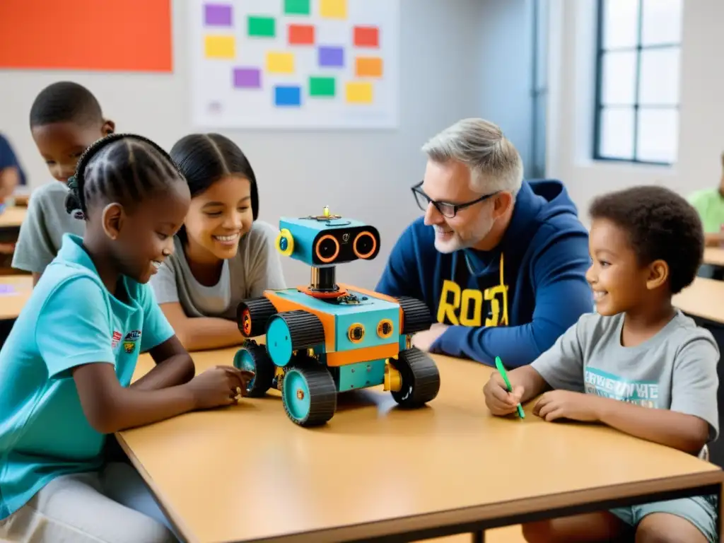 Padres e hijos colaboran en la construcción y programación de robots, resaltando la importancia de la participación parental en robótica educativa