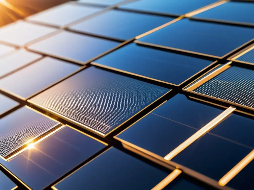 Paneles solares de nanotecnología energías renovables transformación: brillante innovación futurista capturada en detalle