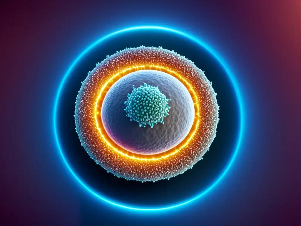 Nanocápsulas revolucionarias entregando fármacos a célula cancerosa, imagen detallada y futurista de sistemas de liberación de fármacos