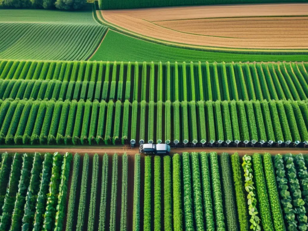 Robots agrícolas autónomos innovadores en un campo tradicional, desafiando las tradiciones agrícolas con tecnología futurista