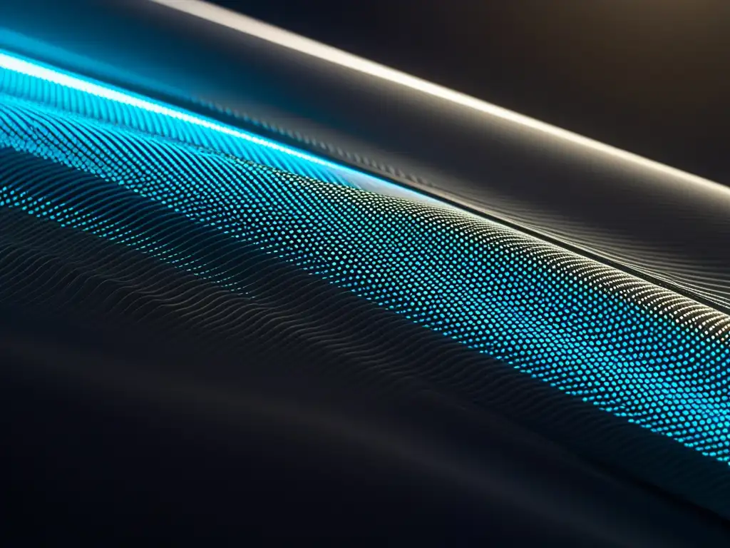 Textil futurista con nanotecnología y LED brillantes Telas futuristas con nanotecnología e hilos LED