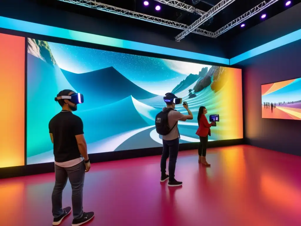 Explora universos paralelos en la VR Expo: exhibición futurista con hologramas en alta definición y senderos LED iluminados