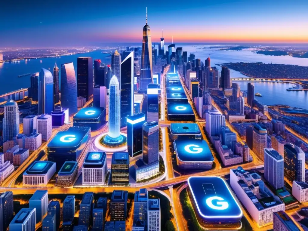 Metrópolis nocturna conectada por la tecnología 5G Vibrante ciudad nocturna conectada por la tecnología 5G