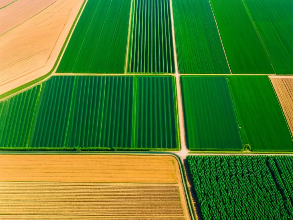 Vibrante agricultura inteligente con sensores y suelos, muestra tecnología avanzada en campos verdes